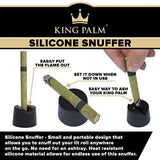 King Palm Bundle - Tobacco & Chemical Free Super Slow Burning 100% Real Leaf King Rolls (2) + Slim Rolls (3) + 10” X 8” Metal Rolling Tray + Smoke Clip (1) + Smoke Ring (1) + Snuffer (1)