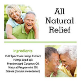 Natural Hemp Oil Drops for Pain Relief by Essenzia – 500mg Full Spectrum, Peppermint Flavor, Pure CO2 Extract Tincture Omega Fatty Acids 3, 6, and 9