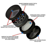 Micro Crusher Inc Smoking Girl Laser Etched Design 4pcs Large Size Herb Grinder With FREE Scraper Item # ETCH-G020817-1