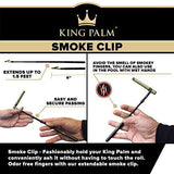 King Palm Bundle - Tobacco & Chemical Free Super Slow Burning 100% Real Leaf King Rolls (2) + Slim Rolls (3) + 10” X 8” Metal Rolling Tray + Smoke Clip (1) + Smoke Ring (1) + Snuffer (1)