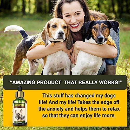 Hemp Oil for Dogs and Cats - Full Spectrum Hemp Extract - 500mg - All Natural Pain Relief for Dogs & Cats, Calming, Stress & Anxiety Support, Wellness, Hip & Joint Health - Easily Apply to Treats
