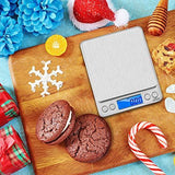 AMIR Digital Kitchen Scale, 500g/ 0.01g Mini Pocket Jewelry Scale, Cooking Food Scale with Back-Lit LCD Display, 2 Trays, 6 Units, Auto Off, Tare, PCS Function, Stainless Steel, Batteries Included