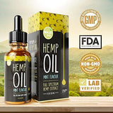 Hemp Oil Extract (450 mg), Strong Full Spectrum Pain & Anxiety Relief, Mild Mint Flavor, Zero THC CBD Cannabidiol, 100% Colorado Hemp, 450 mg Pure Hemp Oil