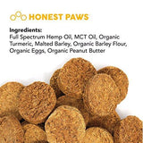 Honest Paws ALL NEW Relief Formula | Premium Hemp Dog Treats - Hip, Joint, and Pain Relief Supplement for Dogs - Made with 100% All Natural Pure Hemp Oil with Organic Turmeric - Peanut Butter Flavor
