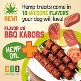 CeeBeeDoo Dog Treats with Hemp Oil for Pain Relief & Anxiety – Healthy & Tasty Hemp Treats for Dogs – Natural Pet Hemp Chews Dog Calming Treats for Small & Large Dogs, (BBQ Kabob)