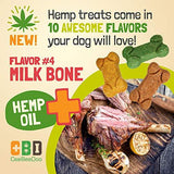 Milk Bone Dog Treats with Hemp Oil for Pain Relief & Anxiety – Healthy & Tasty Hemp Treats for Dogs – Natural Pet Hemp Chews Dog Calming Treats for Small & Large Dogs