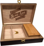 Blake & Lake Wood Stash Box with Rolling Tray - Stash Box with Lock and Key -